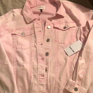 Black Label 1xl distressed denim jean jacket